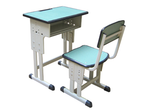 注塑封邊雙腿升降式課桌椅